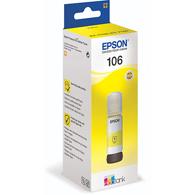 Genuine Epson 106 Yellow Ink Bottle (70ml)
